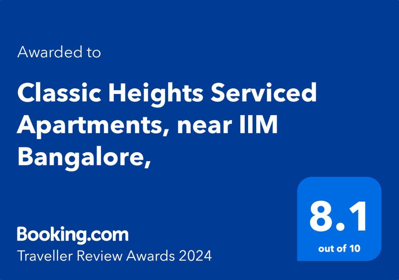 Classic Heights Serviced Apartments, Near Iim Bangalore, 外观 照片